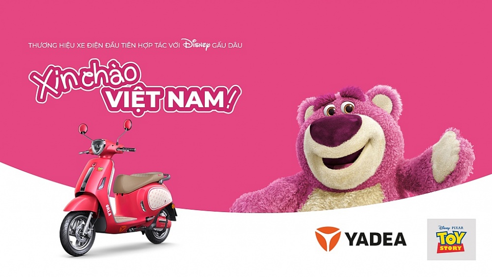 Yadea hợp tác với Gấu Dâu Disney Lotso tung bản đặc biệt dành cho phái đẹp