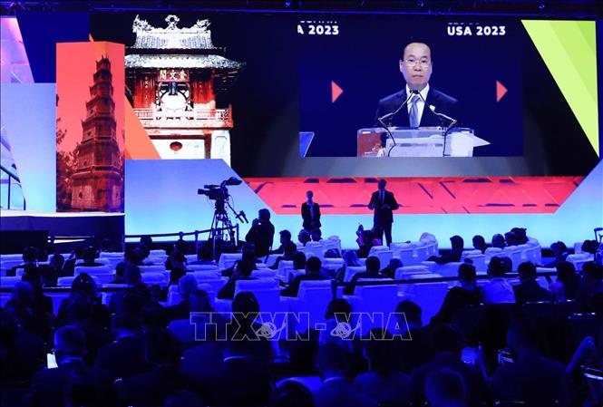 Chủ tịch nước Võ Văn Thưởng phát biểu tại Hội nghị Thượng đỉnh doanh nghiệp APEC 2023 - Ảnh 2.