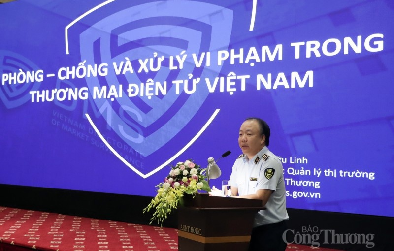 Tổng cục trưởng Trần Hữu Linh chia sẻ c&aacute;c giải ph&aacute;p ph&ograve;ng, chống v&agrave; xử l&yacute; vi phạm trong thương mại điện tử