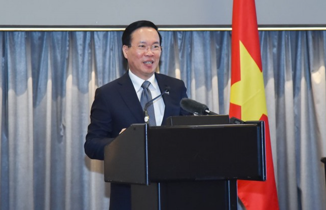 Chủ tịch nước Võ Văn Thưởng phát biểu tại Tọa đàm kết nối doanh nghiệp và địa phương Việt Nam-Hoa Kỳ