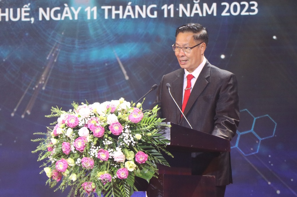 Ông Phosy Keomanivong Thứ trưởng Bộ Thông tin, Văn hóa và Du lịch phát biểu tại buổi lễ (Ảnh: Nhuận Thành).